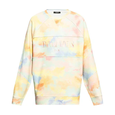 Balmain SS24 Logo Embroidered Crewneck Sweatshirt Multicolor DH1JS118-GD65-AAY
