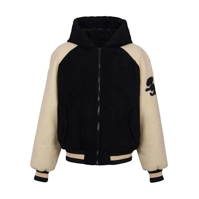 Balmain SS24 Reversible Colorblock Zip-Up Hoodie Jacket - Black DH1TF320-XG23-BLACK