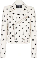 Balmain Star Print Zip-Up Jacket White Long Sleeve CH1TD380-LC62-GSB Balmain Star Print Zip-Up Jacket White Long Sleeve CH1TD380-LC62-GSB