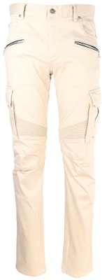 BALMAIN 直筒拉鍊卡其休閒牛仔褲 WH1MH015-150D-0KC Order BALMAIN 直筒拉鍊卡其休閒牛仔褲 WH1MH015-150D-0KC