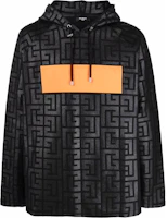 Balmain Tape Logo Print Hoodie Black XH1JT100BB12-EFJ Balmain Tape Logo Print Hoodie Black XH1JT100BB12-EFJ