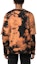 Shop BALMAIN Tie-Dye Layered Crewneck Long-Sleeve T-Shirt Orange SS23 AH1JQ043BC08-WAA