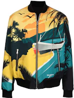 Balmain Tropical Print Reversible Bomber Jacket Multicolor VH1TF001I650AAA Balmain Tropical Print Reversible Bomber Jacket Multicolor VH1TF001I650AAA
