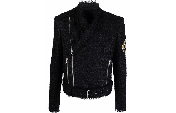 Balmain Tweed Lapel Long-Sleeve Jacket XH1TD18076CB-0PA