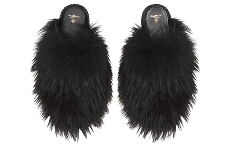 Balmain Ugo Mule 'Black Goat Wool' 圖 3