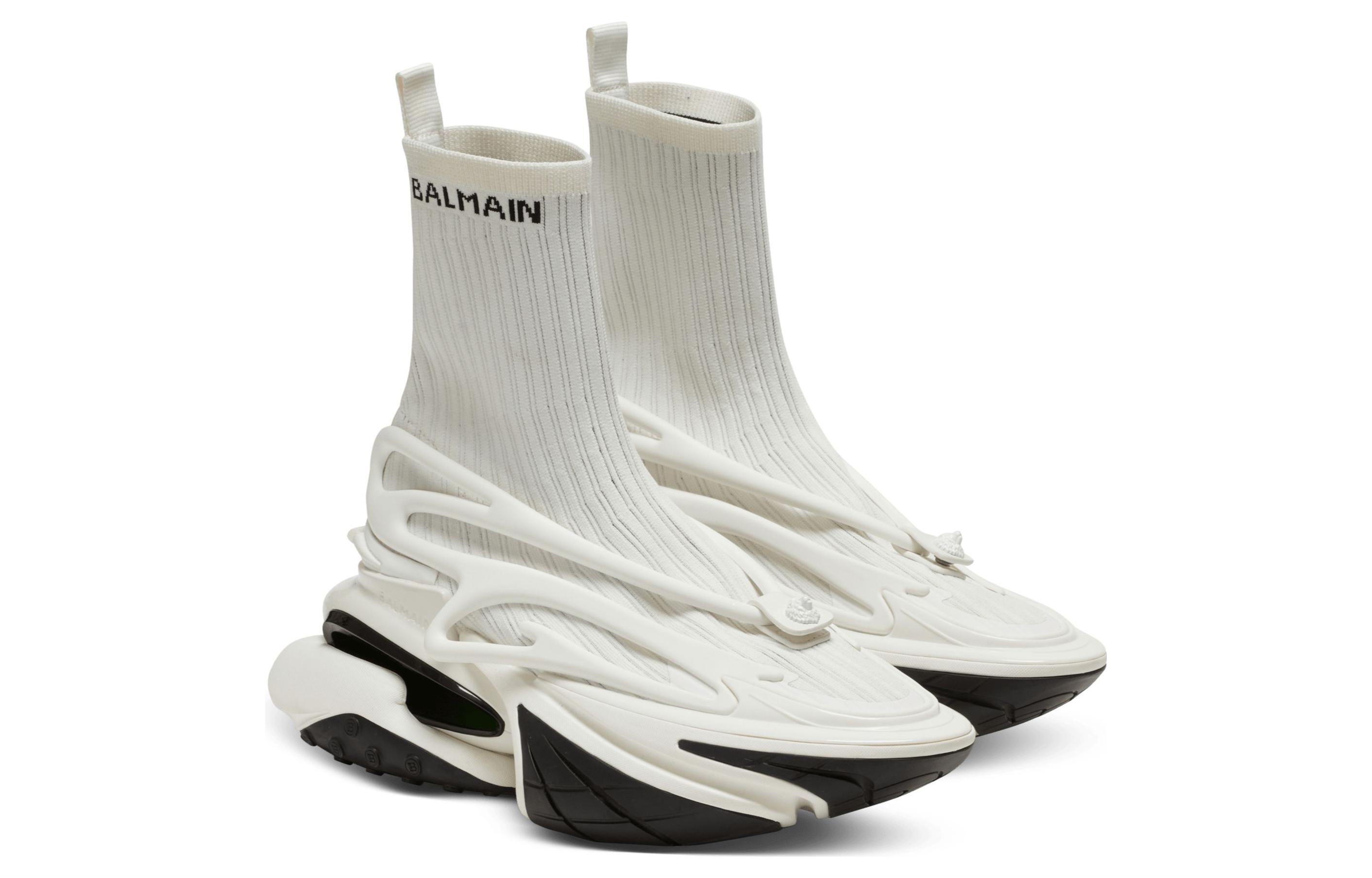 Order BALMAIN巴爾曼 獨角獸 潮流時尚 高筒 生活休閒鞋 男款 白色