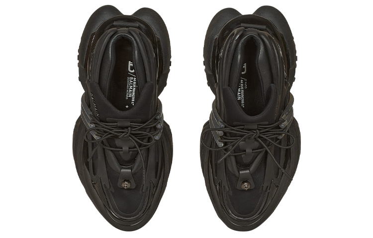 Lookbook Balmain Unicorn Low 'Hitam' YM1VJ309KNSC-0PA