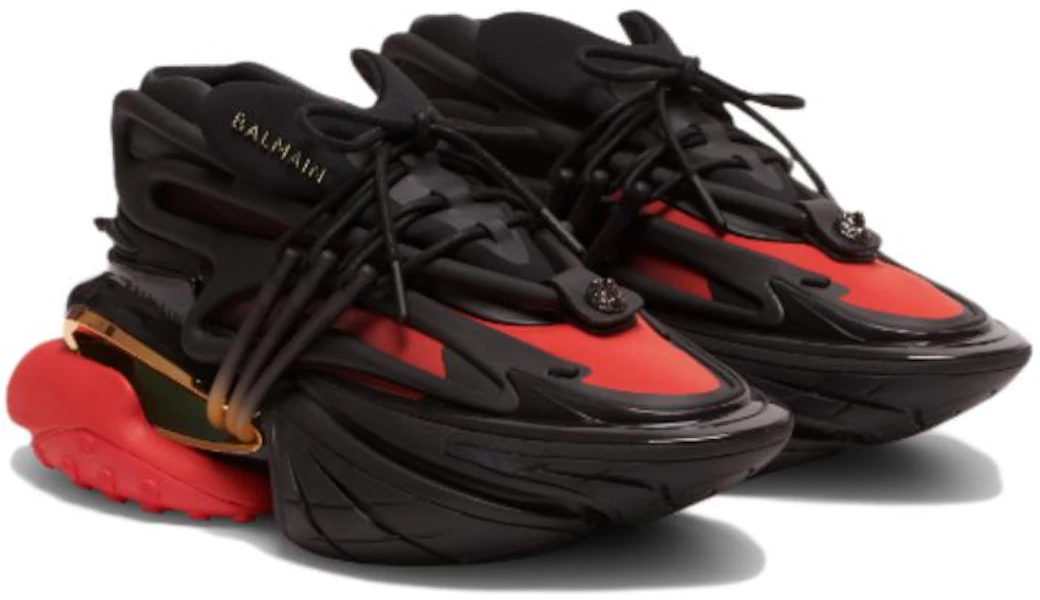 Balmain Unicorn Low 'Black Red' AM1VJ309TNCS-EGU Lookbook Balmain Unicorn Low 'Black Red' AM1VJ309TNCS-EGU
