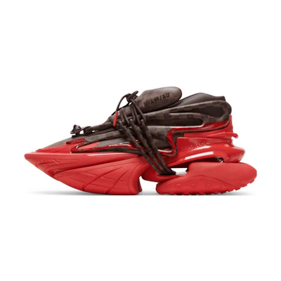 Balmain Unicorn Low 'Monogram - Brown Red'