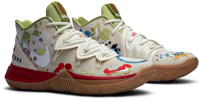 Bandulu x Nike Kyrie 5 EP 'Embroidered Splatters' Prpaduan Motif Bordir CK5837-100 Cheap Bandulu x Nike Kyrie 5 EP 'Embroidered Splatters' Prpaduan Motif Bordir CK5837-100