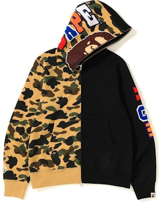 Bape Sudadera con Capucha 1st Camo 2nd Ape Half Shark Zip Negro Amarillo Buy Bape Sudadera con Capucha 1st Camo 2nd Ape Half Shark Zip Negro Amarillo