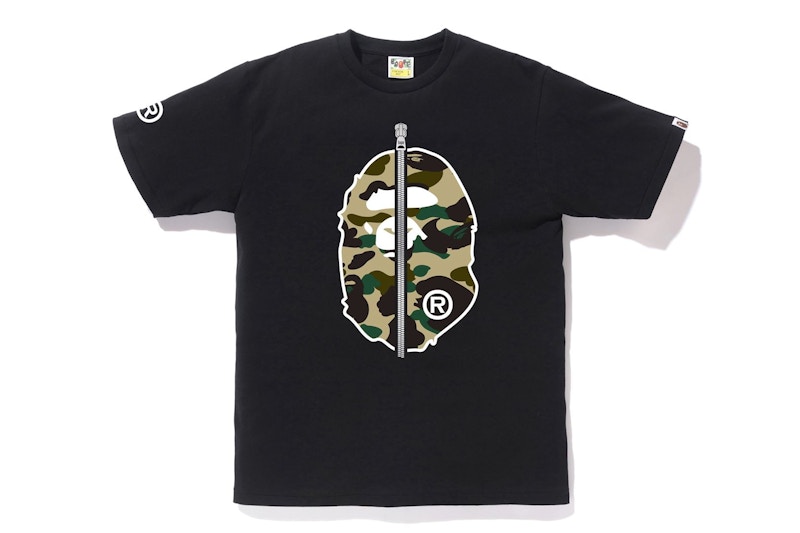 Buy BAPE 第一代迷彩第二代猿人圖案短袖 黑色/黃色