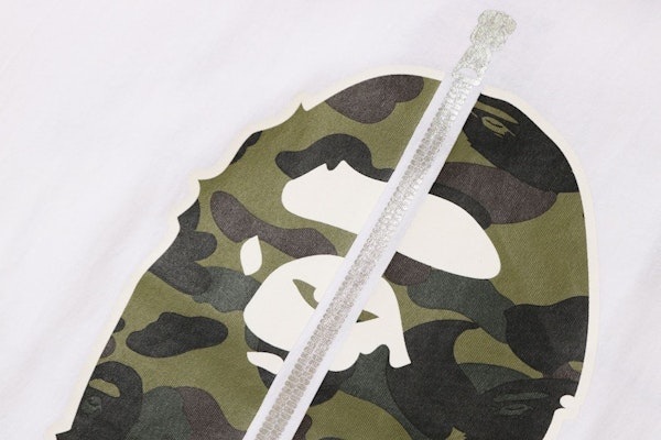 BAPE 1st Camo 2nd Ape Tee White/Green Lookbook BAPE 1st Camo 2nd Ape Tee White/Green