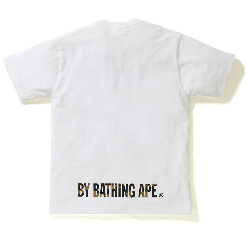 Bape 1st Camo Ape Face Tee White Yellow 圖 2