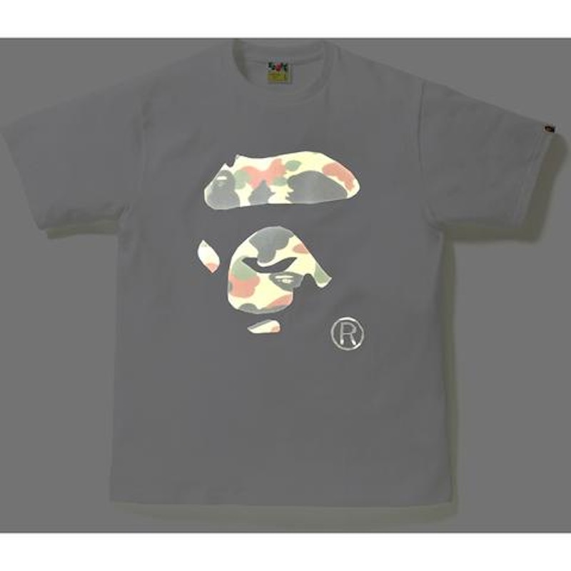 Bape 1st Camo Ape Face Tee White Yellow 圖 3