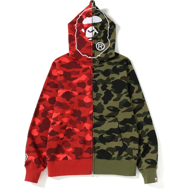Buy Bape 1st Camo Ape Hoodie Full Zip Hijau