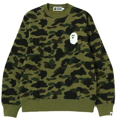 BAPE 1st Camo Ape Head Crewneck 'Green' Buy BAPE 1st Camo Ape Head Crewneck 'Green'
