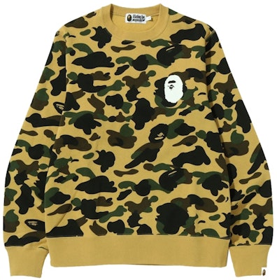 BAPE 1st Camo Ape Head Crewneck 'Yellow' Buy BAPE 1st Camo Ape Head Crewneck 'Yellow'