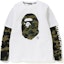 Buy Bape 第一代迷彩猿人頭層次長袖T恤 白色