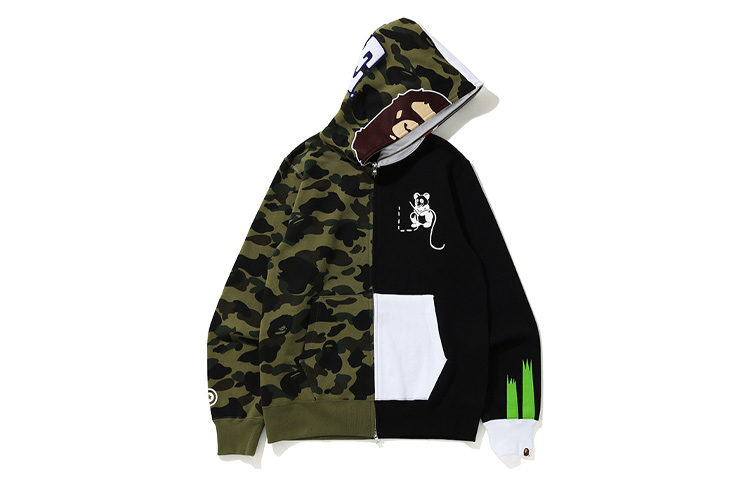 BAPE 1st Camo Ape Panda Full Zip Hoodie Camouflage Unisex Jacket 0ZXSWM15007XE
