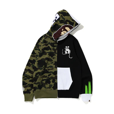 BAPE 1st Camo Ape Panda Full Zip Hoodie Camouflage Unisex Jacket 0ZXSWM15007XE