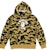 Bape 1st Camo Bape Pullover Hoodie Yellow