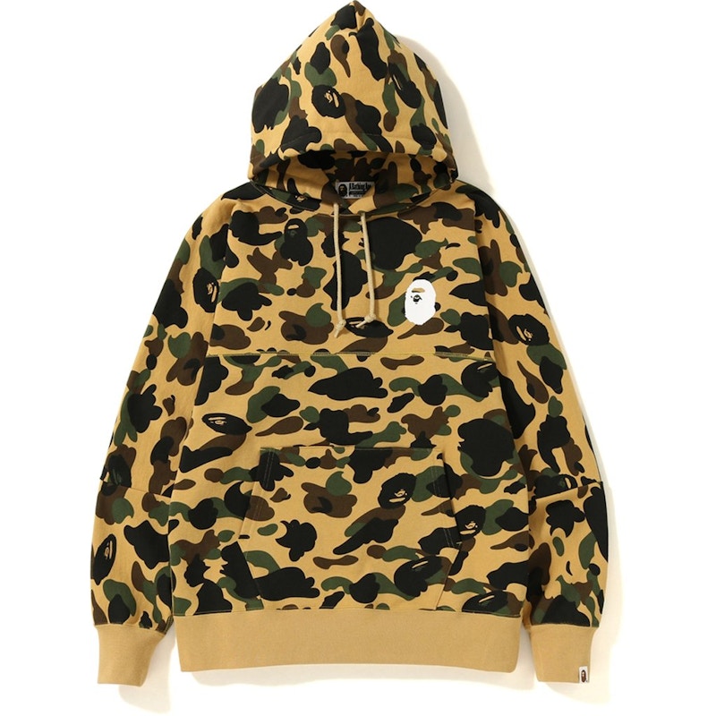 Buy Bape 1st Camo Logo Besar Hoodie Kuning Pullover Lelap