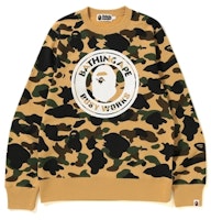 Bape 1st Camo Busy Works Crewneck Yellow Bape 1st Camo Busy Works Crewneck Yellow