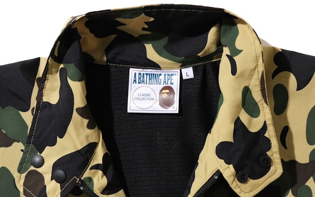 BAPE 1st Camo Classic Rain Jacket Yellow Lookbook BAPE 1st Camo Classic Rain Jacket Yellow