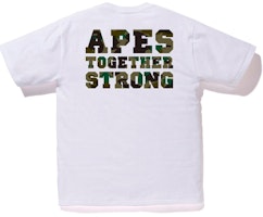 Bape 1st Camo College ATS Tee White Green
