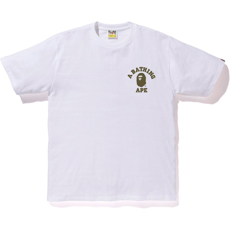 Order Bape 1st Camo College ATS 白綠色T恤