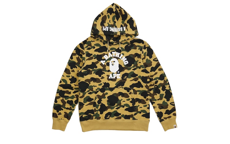 Buy BAPE 1st Camo College Logo Pullover Hoodie Kuning