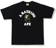 BAPE 1st Camo College Tee Black Green BAPE 1st Camo College Tee Black Green