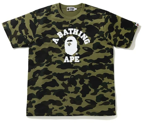 BAPE 1st Camo College Wide Fit Tee Hijau Buy BAPE 1st Camo College Wide Fit Tee Hijau