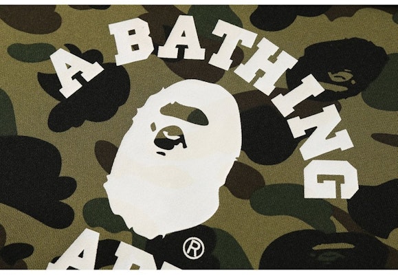 Bape 1st Camo College Wide Pullover Hoodie Green Order Bape 1st Camo College Wide Pullover Hoodie Green