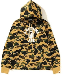 Bape 1st迷彩大学宽版套头连帽衫黄色 Buy Bape 1st迷彩大学宽版套头连帽衫黄色