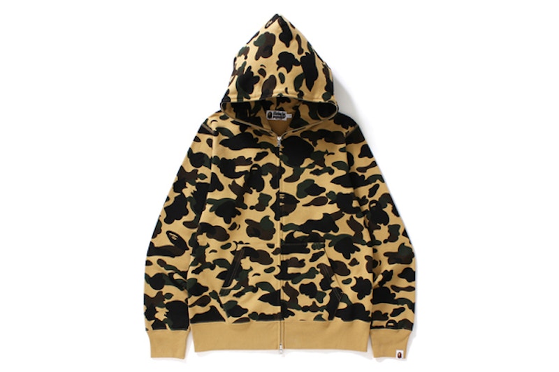 BAPE 1st Camo Full Zip Hoodie Yellow