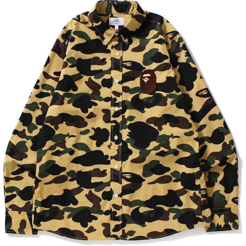bape-1st-camo-large-ape-head-bd-shirt-yellow