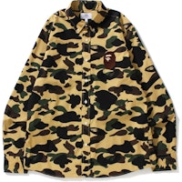 Bape 1st Camo Large Ape Head BD Shirt Yellow Bape 1st Camo Large Ape Head BD Shirt Yellow