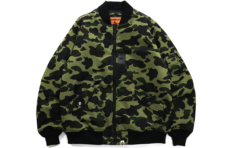 BAPE 1st Camo Nylon Twill MA-1 Camouflage Pilot Jacket . 1H80-140-015 圖 4