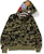 BAPE 1st Camo Shark Full Zip Hoodie Green