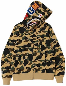 Sudadera con Capucha Cierre Completo BAPE 1st Camo Shark Amarilla Buy Sudadera con Capucha Cierre Completo BAPE 1st Camo Shark Amarilla