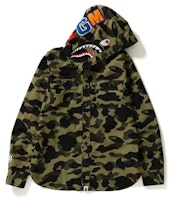 Bape 1st Camo Shark Hoodie Shirt Green Bape 1st Camo Shark Hoodie Shirt Green
