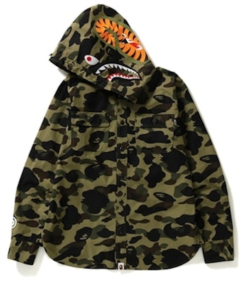 Bape 1st Camo Shark Hoodie Shirt Green Order Bape 1st Camo Shark Hoodie Shirt Green
