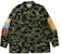 BAPE 1st Camo Shark Relaxed Fit Military Shirt Green