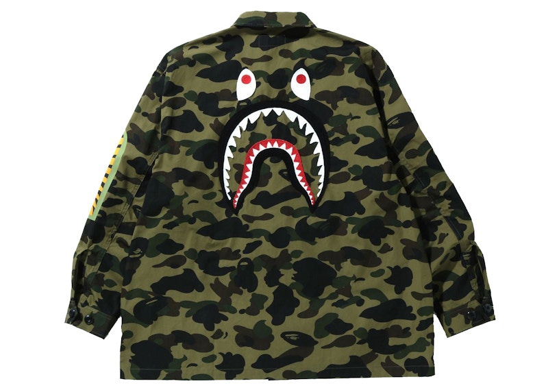 Order BAPE 1st Camo Shark Relaxed Fit Military Shirt Green
