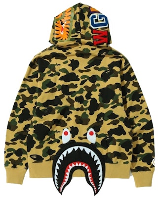 BAPE 1st Camo Shark Relaxed Fit Pullover Hoodie 'Yellow' Order BAPE 1st Camo Shark Relaxed Fit Pullover Hoodie 'Yellow'
