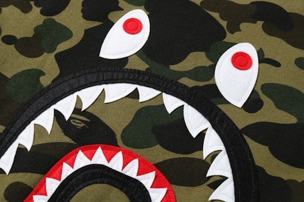 BAPE 1st Camo Shark Sweat MA-1 Olive/Green Lookbook BAPE 1st Camo Shark Sweat MA-1 Olive/Green