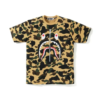 Bape 1st Camo Shark Tee Yellow Camo