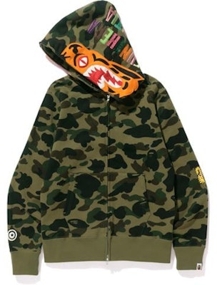 BAPE 1st Camo Tiger Full Zip Hoodie Green Order BAPE 1st Camo Tiger Full Zip Hoodie Green